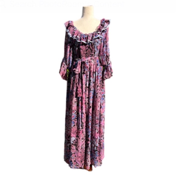 Love Shack Fancy Judah Midnight Light Maxi Dress Size 4 - Picture 3 of 13
